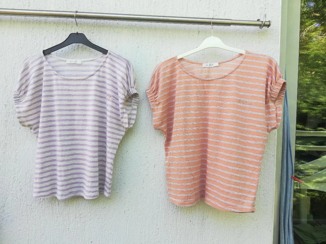 Lote de 2 camisetas ligeras y a rayas etiqueta T.L (imperfecciones) – photo 11